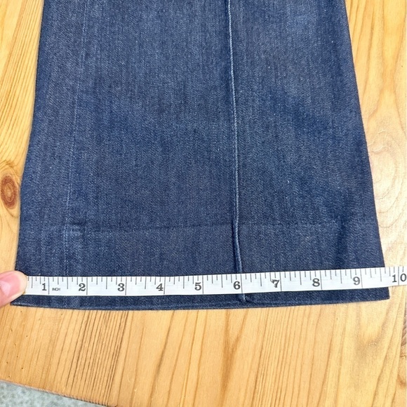 Chico’s The Platinum Trouser Belted Wide Leg Pleated Denim Pants Size 00 / US 2 - Picture 14 of 16